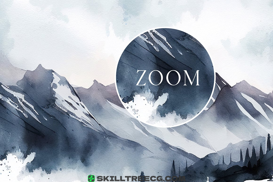 图片[5]-Watercolor Landscape Mountains Background（392680）-技能树